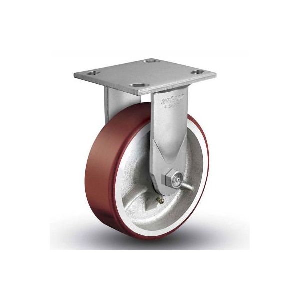 Colson 4 Series Rigid Plate Caster 4.06108.949.7 - Mold-On Polyurethane 6" Dia. 1200 Lb. Cap.